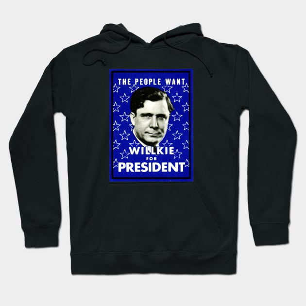 1940 Willkie for President Hoodie by historicimage